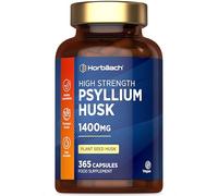 Psyllium Husk Capsules 1400mg | Fibre Supplement | 365 Vegan Capsules (6-Month Supply) | High Strength Psyllium Husk Powder | Natural Prebiotic | by Horbaach