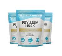 Psyllium Husk Capsules 4000mg with Lactobacillus Acidophilus | 180 High Fibre Supplement Capsules for Digestive Health - |Vegan, Made in UK
