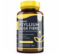 Psyllium Husks Fibre 700mg - 180 Vegan Capsules - Natural Soluble Fibre - Detox