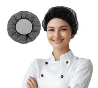 Psyqtsuary 10 Pcs Mesh Chef Hat Unisex Kitchen Cooking Hat Elastic Hair Nets Food Service Chef Cap Adjustable Kitchen Hat Reusable Hair Net Hair Nets for Food Service Workers Black