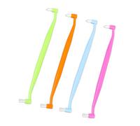 Psyqtsuary End Tuft Toothbrush, 4 PCS Orthodontic Toothbrush Gum Toothbrush Double-Ended Interspace Brush Proxy Brushes Dental Tools Soft Gap Small Head Toothbrush for Tooth Detail Cleaning