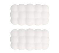 Psytfei 2PCS Car Knee Cushion Memory Cotton Super Soft Universal Fit Paste Installation Leg Elbow Cushion Pad Black Reduce Fatigue Breathable Memory Foam (White)