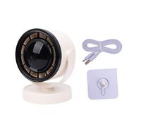 Psytfei Desk Air Circulator Fan, Beige Rechargeable 360 Horizontal Rotation 320 Vertical Tilt, Low Noise Cordless Table Fan with 4 Speeds, for Wall Countertop