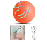 Psytfei Dog Balls 2.2in Smart Interactive Dog Toys Automatic Rolling Ball Toys with Colorful Light 4 Working Modes Moves for Small Medium Large Dogs Built in Rechargeable Battery (Orange)