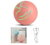 Psytfei Dog Balls 2.2in Smart Interactive Dog Toys Automatic Rolling Ball Toys with Colorful Light 4 Working Modes Moves for Small Medium Large Dogs Built in Rechargeable Battery (Pink)