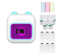 Psytfei Impresora de fotos instantáneas mini bolsillo versátil impresora inalámbrica Bluetooth portátil para Android e iOS Scrapbooking (Blue)