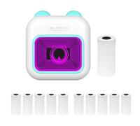 Psytfei Impresora de fotos instantáneas mini bolsillo versátil impresora inalámbrica Bluetooth portátil para Android e iOS Scrapbooking (Blue)