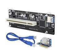 Psytfei PCI-E To PCI-E Adapter Card PCIE To Dual PCI Adapter Resin Riser Expansion Card with 0.6m Connecting Cable for Desktop Sound Card