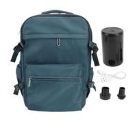 Psytfei Vacuum Backpack 27L Large Capacity Water Proof 180 Degree Opening Compression Backpack with Pump for Travel Business (Peacock Blue)