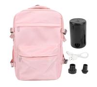 Psytfei Vacuum Backpack 27L Large Capacity Water Proof 180 Degree Opening Compression Backpack with Pump for Travel Business (Roseate)