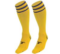 PT 3 Stripe Pro Football Socks Boys Yellow/Royal