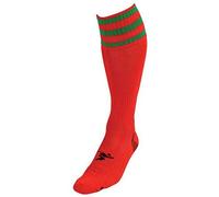 PT 3 Stripe Pro Football Socks Mens Red/Green