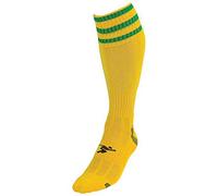 PT 3 Stripe Pro Football Socks Mens Yellow/Green