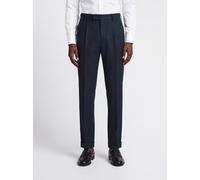 PT TORINO Master Slim Fit Pleated Wool Blend Tailored Trousers - Size: 46 - male