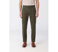 PT TORINO Pleated Slim Fit Tailored Trousers in Stretch Cotton - Size: 52 - male