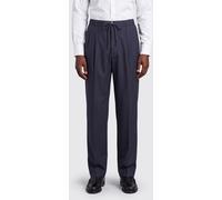 PT TORINO Pleated Trousers in a Wool Blend with an Elastic Drawstring Waist - Size: 46 - male