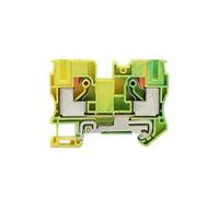 PT10-PE 5PcsDin Rail PE Terminal Block Ground Spring Feed Through Connection Push In Screwless Wire Conductor