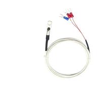 PT100 Copper Nose End Type Probe RTD Temperature Sensor Thermocouple With 3 Wire Cable 1Pcs(PT100 Type 2m)