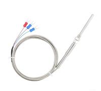 PT100 For RTD Temperature Probe With Fast Thermal Response - Stainless Steel Construction Suitable For Electricity And Metallurgy(50mmx1m)