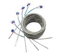 Pt100 high Temperature Probe Type Sensor Glass Fiber Insulation Platinum Thermal Resistance 450℃(2m)
