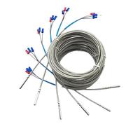 Pt100 high Temperature Probe Type Sensor Glass Fiber Insulation Platinum Thermal Resistance 450℃(2m)