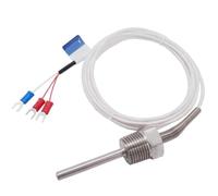 PT100 Probe 3 Wire Temperature Controller -200~250℃ 304 Stainless Steel Thermocouple 1Pcs(PT100 Lead length 1m,50mm)