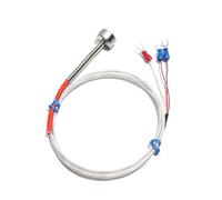 PT100 Temperature Sensor Magnetic Mount Design 350℃ Heat-Resistant Waterproof Construction 1M-10M Lead Wire(16,Cable Length 1M)