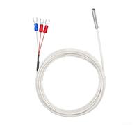 PT100 Temperature Sensor Sensor Made of 304 with Three Conductors Waterproof for Industrial and Laboratory Measuring Range from Minus 50 to 450 Degrees for Celsius Silver (3 Metres)