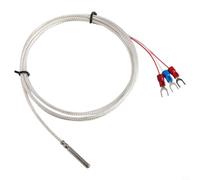 PT100 Temperature Sensor Sensor Made of 304 with Three Conductors Waterproof for Industrial and Laboratory Measuring Range from Minus 50 to 450 Degrees for Celsius Silver (1.5 m)