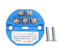 PT100 Temperature Transmitter, 1 Piece, 0-200°C Range with 4-20mA Output, High Accuracy ±0.2% FSD, Industrial Temperature Monitoring for HVAC and Process Control