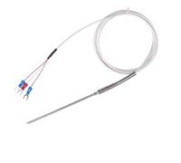 PT100 Type Thermocouple WZPK-191 Temperature Sensor Probe Temperature -200+450 ℃ 1Pcs(Probe diam 1.5X100mm)