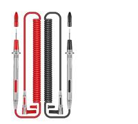 PT2009/PT2010 Spring-Loaded Test Probes for Digital Multimeters - 20A/1000V Rated, PU Insulated Spring Wire, Red/Black Pair, 146mm Needle, 56cm Cable (PT2010)