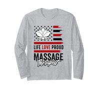 PTA PT Physical Therapist American Flag Physical Therapy Long Sleeve T-Shirt