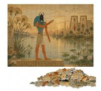 Ptah Egypt God Wooden Jigsaw Puzzle 1000 Pieces, Indoor Activity | Adult Jigsaw Puzzle: clear image areas for detailed puzzle work at your own pace.