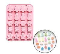 PTaizjjz 1 Pc Christmas Silicone Chocolate Mold Xmas Tree,Snowman, Snowflake,Candy and Gingerbread Man Shape 3D Chocolate Candy Moulds for Christmas/Xmas/Holiday