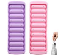 PTaizjjz 2 Pack Ice Cube Tray,Reusable Thin Ice Cube Trays,10-Cavity Ice Cube Mould for Water Bottles,Chilling Whiskey Cocktails