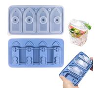 PTaizjjz 3D Ship Silicone Ice Cube Tray,4 Hole Reusable Silicone Ice Mold for Whiskey,Cocktails,Ice Cream, Candy Making