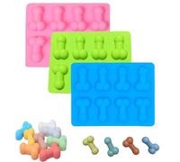 PTaizjjz 3PCS Silicone Funny Ice Cube Tray, Reusable Silicone Ice Cube Molds for Valentine's Day,Whiskey,Party,Birthday Chocolate Cake, Candy Ice Cube Dessert Cake Decoration