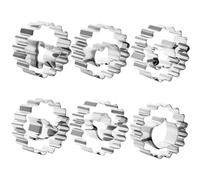 PTaizjjz 6pcs Halloween Linzer Cookie Cutters Set, Mini Halloween Stainless Steel Biscuit Cutters Pumpkin Bat Ghost Black Cat Skull Witch Hat Shapes Mould for Pastry Fondant DIY Baking