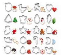PTaizjjz Christmas Cookie Cutters Set,20PCS Mini Christmas Cookie Cutters