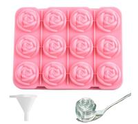 PTaizjjz Rose Ice Cube Tray, Silicone Rose ice Cube Mould,Food Grade for DIY Ice Trays Flowers Shaped Mold for Chilled Drinks, Cocktails and Whiskey Wine Ice Cube Tray