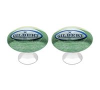 Pt'amour 3D Visual Crystal Cabinet Knobs Round Drawer Pulls Cupboard Wardrobe Handles Decorative Furniture Door Knobs 2Pcs Rugby on The Grass