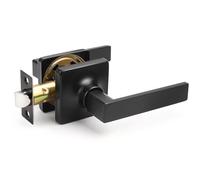 Ptasccne Door Handles Interior Passage Door Lever Hallway Doors Reversible Non-Locking Handle Lever Modern Square Door Handles