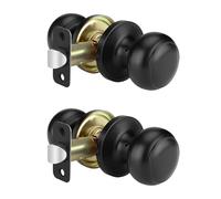 Ptasccne Door Handles Matte Black Door Knobs Interior Privacy, Black Interior Door Knobs for Bedroom or Bathroom Classic Round Doorknobs