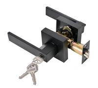 Ptasccne Door Handles Square Entry Levers Satin Nickel Keyed Alike Heavy Duty Keyed Entry Handles Locksets Reversible