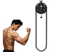 PtaTritious Endless Rope Trainer, Portable Cable Pulley System, Adjustable Tricep Rope Attachment with 330lb Load Capacity, 30kg Max Resistance for Full Body Workout & Strength Training Black
