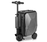 PtaTritious Smart Electric Suitcase, 20L Electric Rideable Luggage with Telescopic Handle, Speed Adjustment/Load 242 LBs/TSA Coded Lock/External Charging Port/Removable Battery/Mileage 8-10 KM,Blue