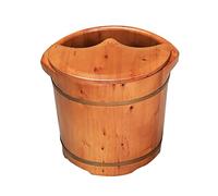 PTATT - Sturdy and durable wooden foot bath basin, foot bucket and foot massager, great for removing dead or old skin from your feet with cover