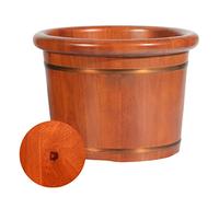 PTATT - Wooden Bath Foot Basin, Hot Tub, Foot Soaker, Toes and Ankle Nails, Pedicure, Upgraded Sturdy Wooden Bathtub, Wood Color
