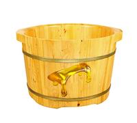 PTATT Wooden Foot Bath Foot Bath Barrel Solid Wood Foot Washing Bath Thickened Pedicure Barrel Pedicure Pedicure Bowl Foot Weeks, Home Foot Spa C